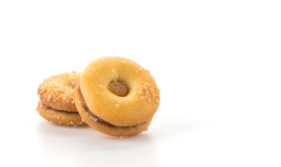 coconut biscuit with pineapple jam