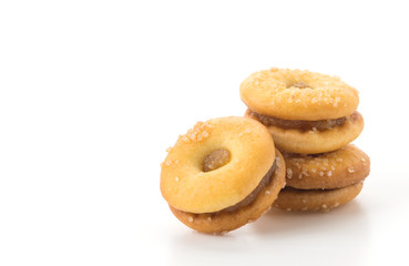 coconut biscuit with pineapple jam