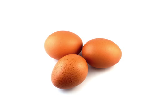 Eggs isolate white background