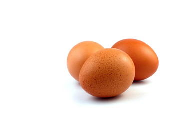Eggs isolate white background