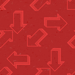 Seamless pattern with grungy arrows