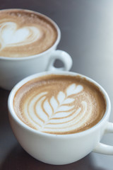 cup of coffee - soft focus with vintage film filter