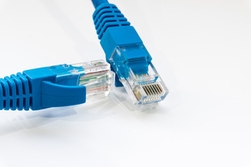 Blue RJ45 connector