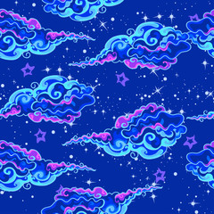 seamless background with clouds