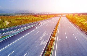Newly built highway