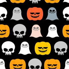 Seamless pattern for Halloween. Background of the symbols of the