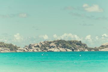 Fototapeta premium Nature of Sea and Island - soft focus with film filter