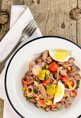 Beef salad with eggs