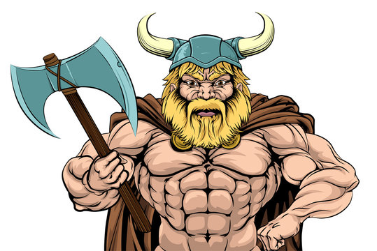 Viking Warrior Holding Axe