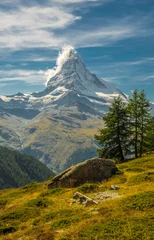 Keuken foto achterwand Matterhorn Matterhorn met banierwolk