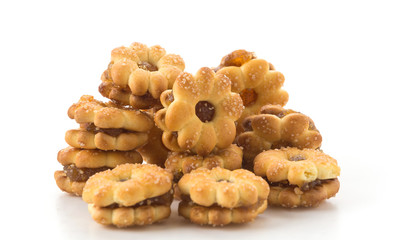 coconut biscuit with pineapple jam