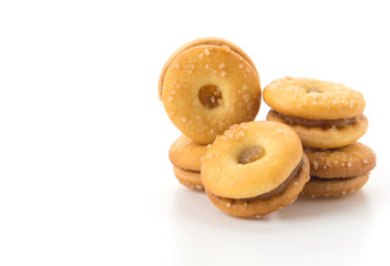 coconut biscuit with pineapple jam