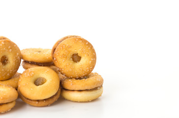 coconut biscuit with pineapple jam