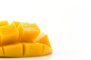 fresh mango on white background