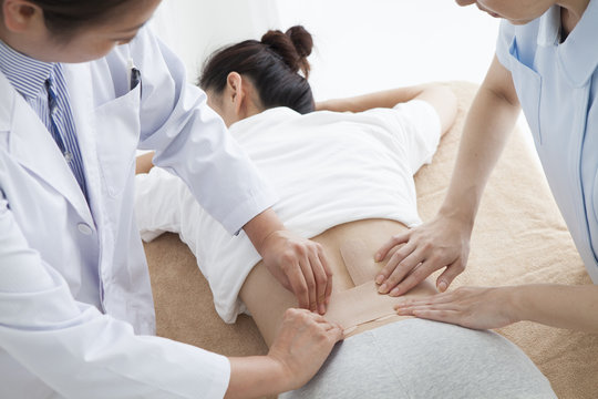 Women undergoing treatment for low back pain