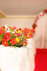 Floral decorations for wedding