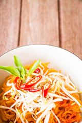 Thai style noodles, Pad-Thai, Thai cuisine.