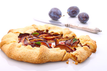 homemade biscuit with plums