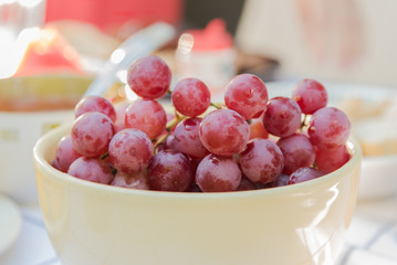 Sweet grape, dinner with family