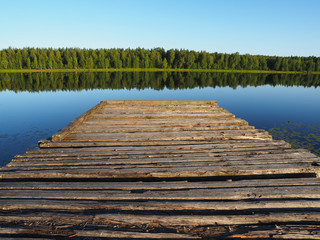 Fototapeta premium Pier on the river