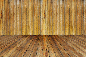 Wall wooden and floor wooden
