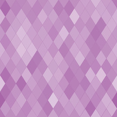 Vector seamless pattern with rhombs. Abstract purple texture. Geometrical background. Monochrome backdrop.