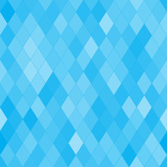 Obraz premium Vector seamless pattern with rhombs. Abstract bright blue texture. Geometrical background. Monochrome backdrop.