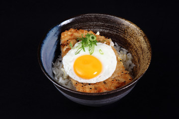 bowl with fried fish