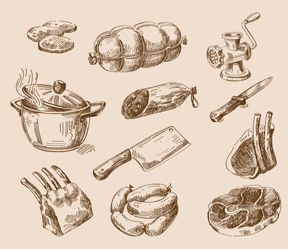 hand drawn food sketch