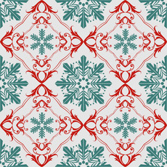 christmas decoration: seamless, pattern, vector
