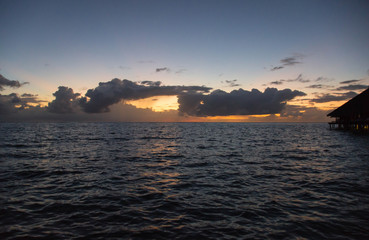 The sky at sunset over the Indian Ocean