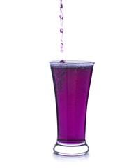 Grape juice glass  isolated white background