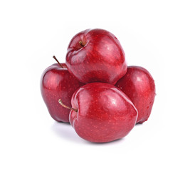 Fresh apples red isolated white background