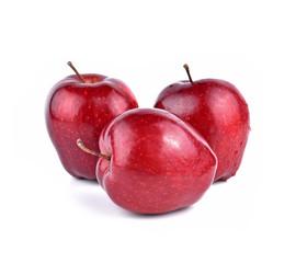 Fresh apples red isolated white background