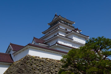 Tsuruga Castle in Aizuwakamatsu, Fukushima, Japan