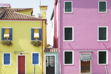 Colorful houses at the island of Burano, Venice, Italy