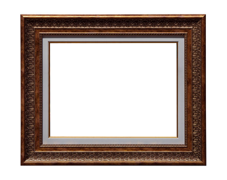 Picture antique frame isolated