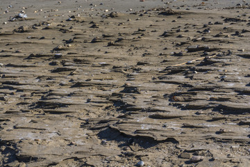 Cover saltpetre and eroded by water and wind Beach