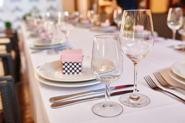 beautifully decorated table in the restaurant
