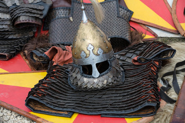 Cracow, Poland. Knight camp during the traditional Medieval festival