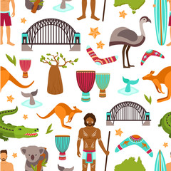 Obraz premium Australia Seamless Pattern