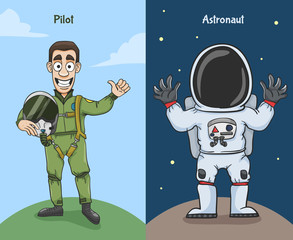 Astronaut And Pilot Characters