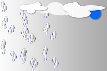 dimensional Raindrop Desktop Wallpaper with cloud