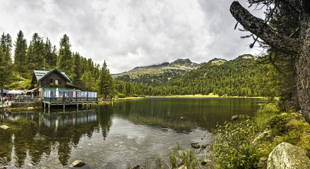 Fototapeta premium Lake of Malghette in the Italian Alps