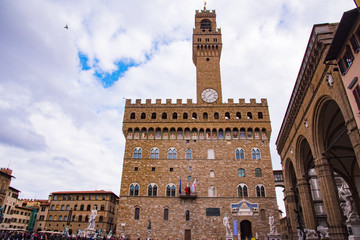 Fototapeta na wymiar Palazzo Vecchio in Florence,Italy フィレンツェのヴェッキオ宮殿