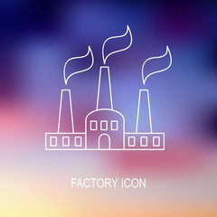 Vector illustration of factory