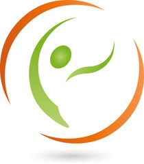 Person in Bewegung Logo, Mensch, Heilpraktiker
