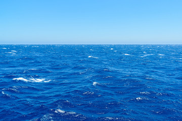 The water of  Mediterranean Sea on a bright day