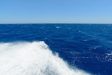 The water of  Mediterranean Sea on a bright day
