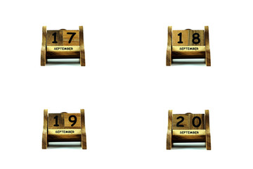 combination of wood calendar
